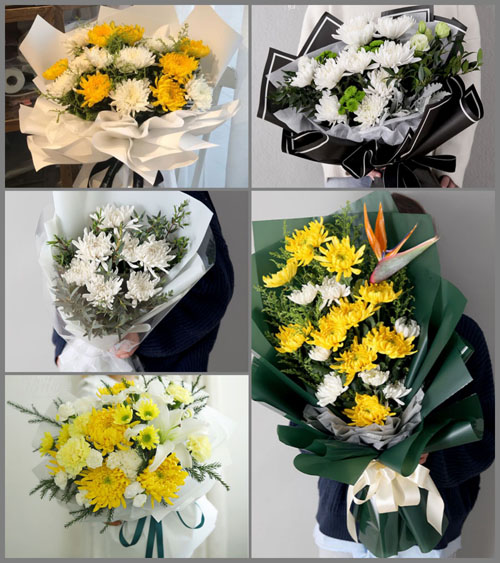 山东青岛胶州市胶北镇西小屯村白事花束代送